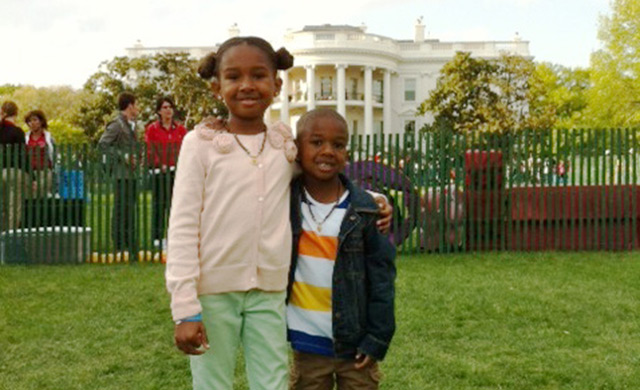 Grier & Rio (Greg's children) - Easter Egg Hunt at the White House